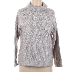 M Magaschoni Turtleneck S Pullover LS  Cozy Sweater Top Gray M